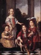 Portrait of Four Children, MAES, Nicolaes
